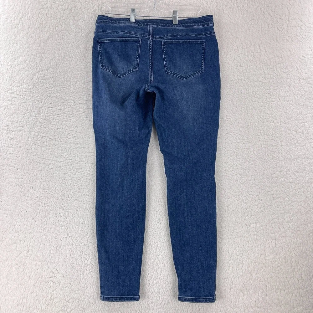 J. Jill Jeans Women Size 10 Blue Denim 5 Pocket Leggings Mid-Rise Stretch Casual